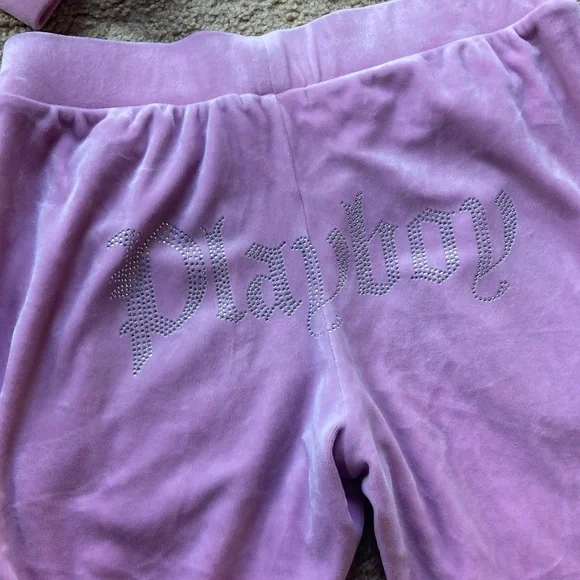 PLAYBOY Pink Velour Hoodie - Picture 8 of 8